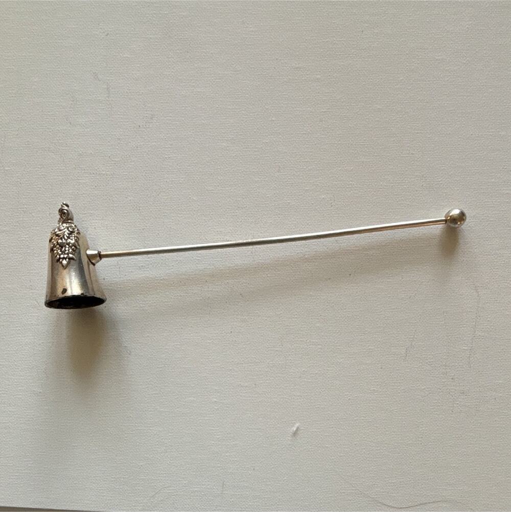 Wallace Silversmith Silver Floral Cone Candle Snuffer, Vintage Decorative